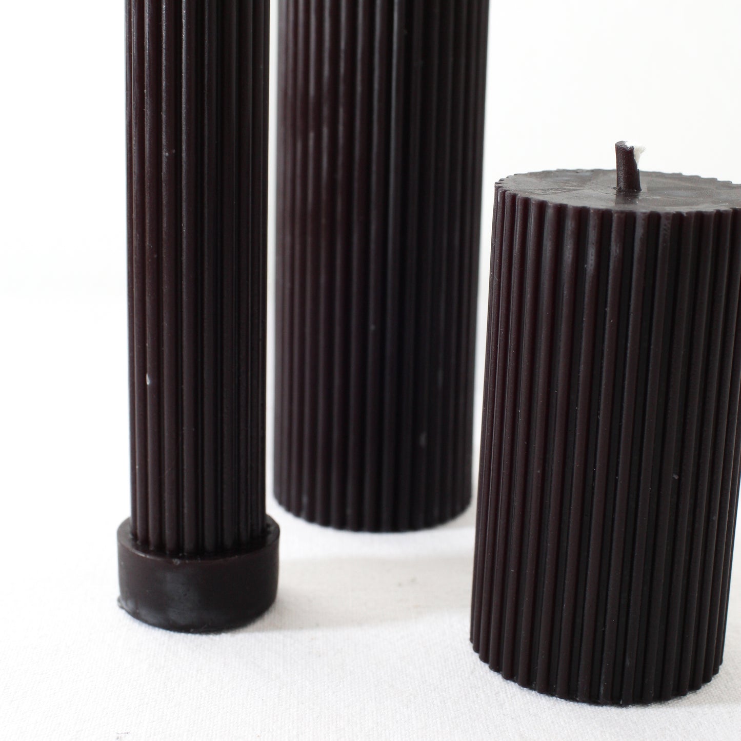 Set of 3 Cylinders Beeswax Candles