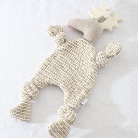Reindeer Knitted Baby Comforter