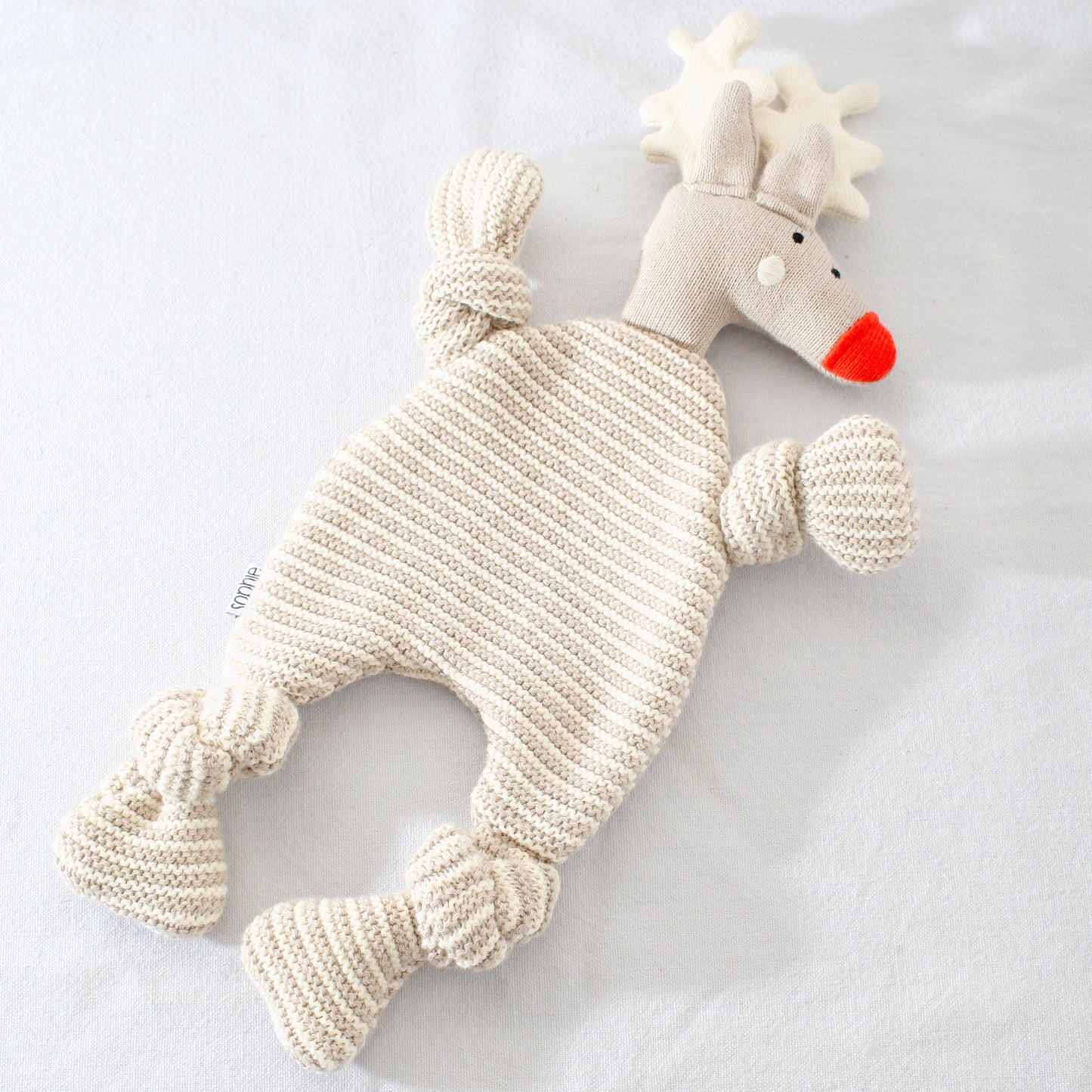 Reindeer Knitted Baby Comforter