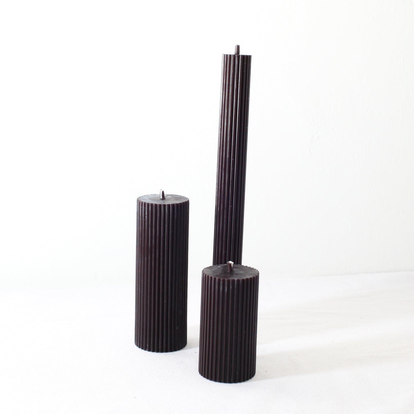 Set of 3 Cylinders Beeswax Candles