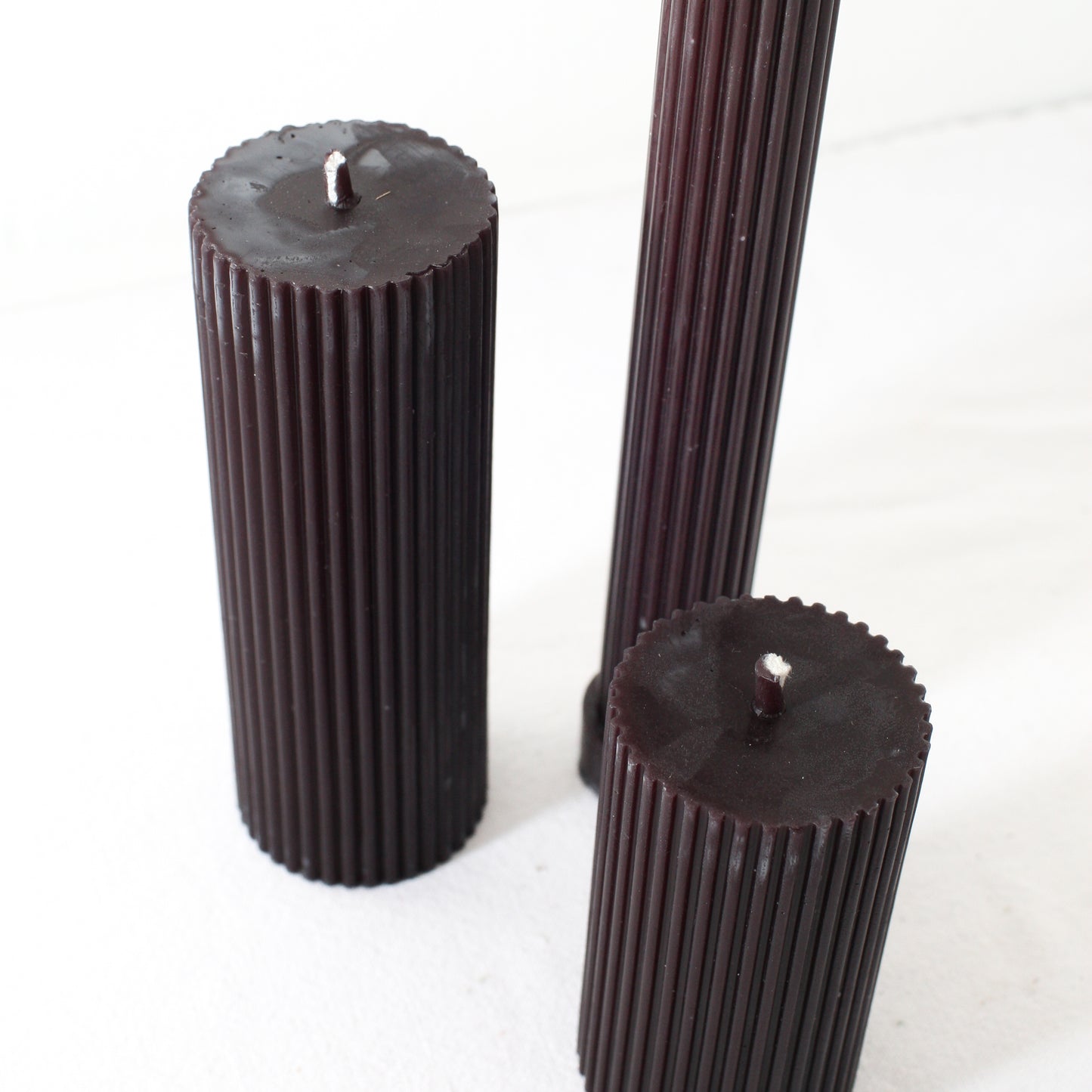 Set of 3 Cylinders Beeswax Candles