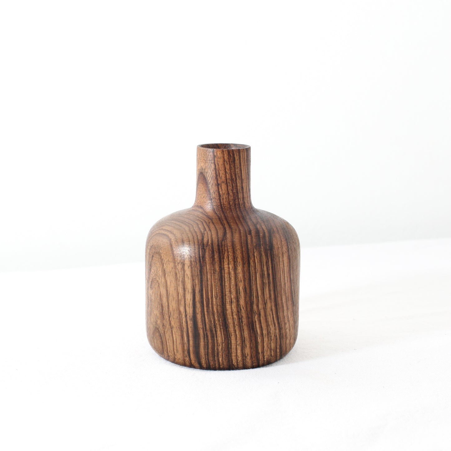 Walnut Wood Vase Small